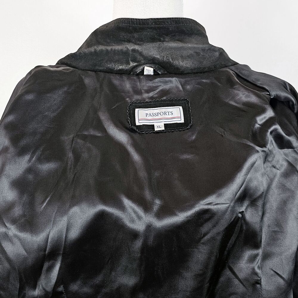 Passports XL Black Suede Leather Jacket - Picture 6 of 7